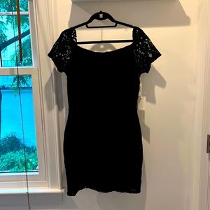 NWT 1 State Black Lace  Mini dress